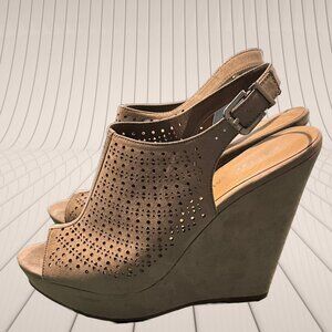Chinese Laundry Open toe sling back wedge